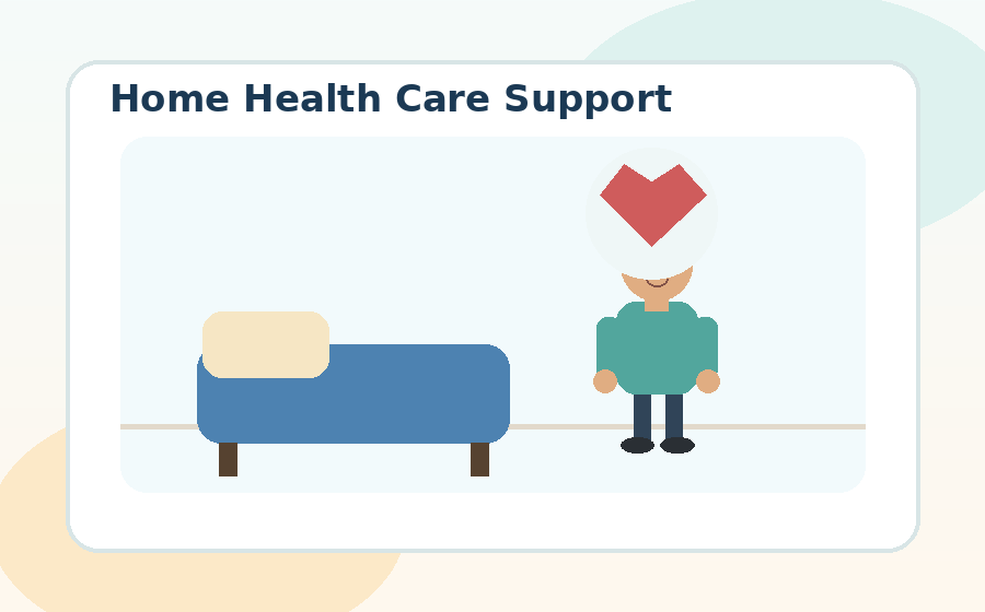 Illustration of home health care support